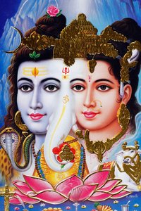 Dios hindú Shiva y diosa Parvati de . .