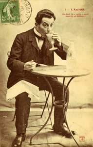 La Aperitivo postal no 3 de Frederick (attr. to) Barnard