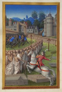 Las muy ricas horas del duque de Berry, Folio 90v - El jinete de la muerte de Unbekannt 2321