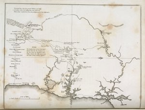 Mapa de Sídney y áreas circundantes, Australia, c. 1798 de Frederick (attr. to) Barnard