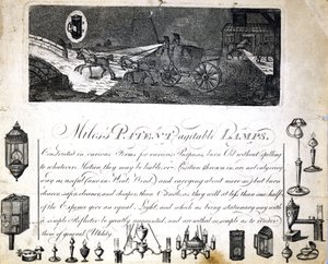 Lámparas agitables de la patente de Miles, c 1790 de Frederick (attr. to) Barnard