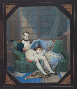 Napoleón en su estudio con el Rey de Roma, c.1860