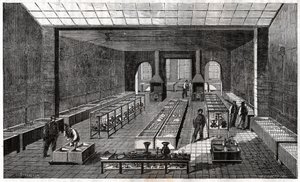 Trabajadores en la orfebrería de Frederick (attr. to) Barnard