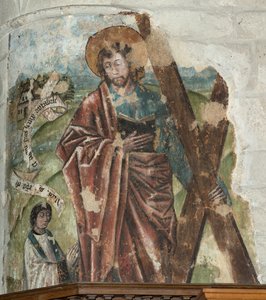 Iglesia parroquial (Parochiekerk Onze-Lieve-Vrouw). Interior. El coro. Pintura mural.