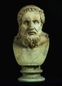 Busto retrato posiblemente de Hesíodo (siglo VIII a.C.) o Homero (siglo VIII a.C.), copia de un original griego del siglo V a.C. de Hippolyte Lalaise Devéria