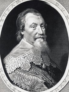 Retrato de Axel Gustafsson Oxenstierna (1583-1654), Gran Canciller de Suecia, grabado