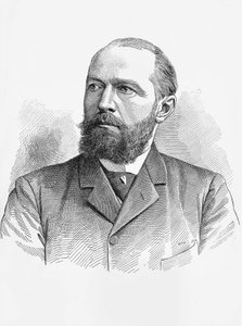 Retrato de Emil von Behring (1854-1917), fisiólogo y bacteriólogo alemán, Premio Nobel de Química en 1901, grabado