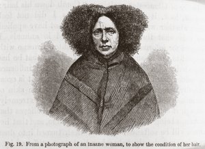 Psiquiatría Mujer insana de Frederick (attr. to) Barnard