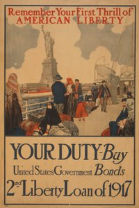 Recuerda tu Primer Emoción de la Libertad Americana Tu Deber, Compra Bonos del Gobierno de los Estados Unidos, Segundo Préstamo de Libertad de 1917