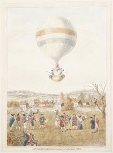 Ascenso en globo de Sadler desde Hackney de Frederick (attr. to) Barnard