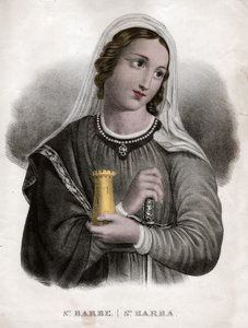 Santa Bárbara, circa 1850 (grabado) de . .