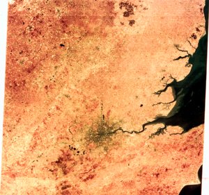 Satélites, observación de la Tierra, EE.UU. imagen Landsat del sureste de Inglaterra