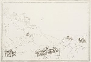 El primer cruce del Canal en globo, 7 de enero de 1785 de Frederick (attr. to) Barnard