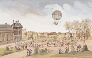 El primer ascenso en un globo de hidrógeno de Frederick (attr. to) Barnard