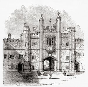 La puerta de entrada al Eton College, Eton, Berkshire, Inglaterra, vista aquí en el siglo XIX. de . .
