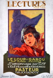 El hombre lobo. 1923 (grabado) de . .