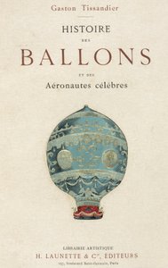 Página de título del libro de Tissandier sobre globos aerostáticos