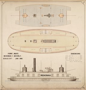 Botes de ferry Wenonah y Beverly de . .