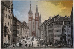 Wurzburg, circa 1830 (grabado) de . .