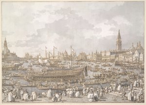 El Dux de Venecia partiendo hacia el Lido