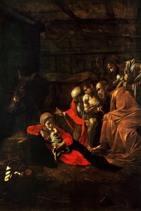 Adoración de los pastores de Caravaggio