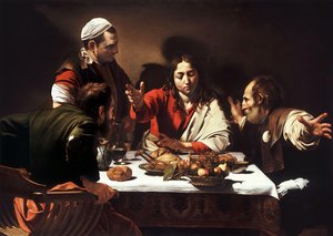 Cena en Emaús de Michelangelo Merisi da  Caravaggio