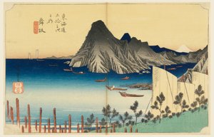 Maisaka, Punto Imaki, en Las Cincuenta y Tres Estaciones del Camino Tokaido de Hiroshige