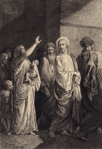 Una mujer glorifica a Jesús de after Albert Robida