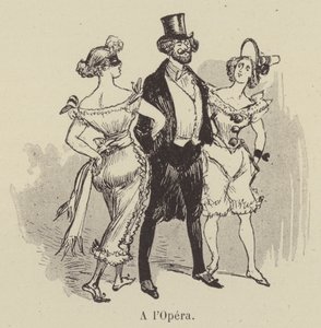 En la ópera de after Albert Robida
