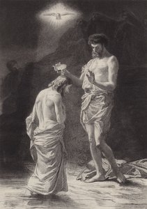 El bautismo de Cristo de after Albert Robida
