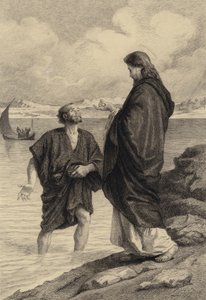 Jesús y San Pedro de after Albert Robida