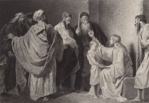 Jesús y un niño de after Albert Robida