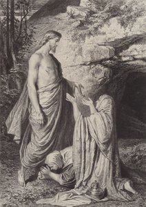 Jesús aparece a las mujeres de after Albert Robida