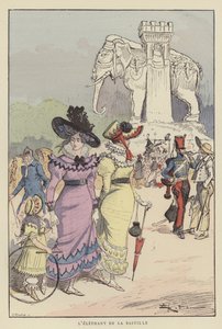 El elefante de la Bastilla de after Albert Robida