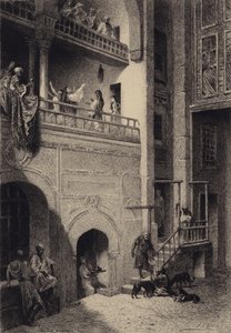 Lázaro y el hombre rico de after Albert Robida