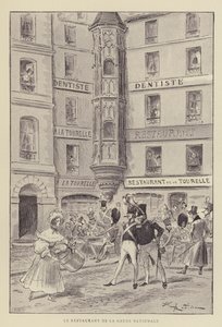 El restaurante de la Guardia Nacional de after Albert Robida