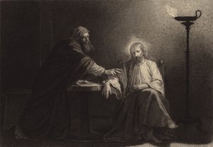 Nicodemo viniendo a Jesús