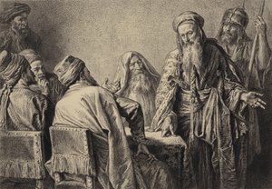 Los oficiales de los sumos sacerdotes de after Albert Robida