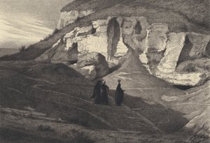 Las mujeres llevan especias dulces al sepulcro de after Albert Robida