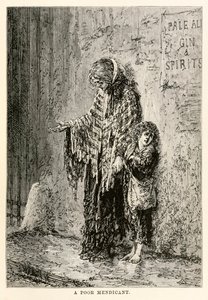 Un pobre mendigo, de La vuelta al mundo en ochenta días de Julio Verne de after Alphonse Marie de Neuville