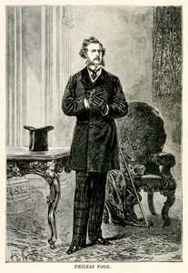 Phileas Fogg, de La vuelta al mundo en ochenta días de Julio Verne de after Alphonse Marie de Neuville