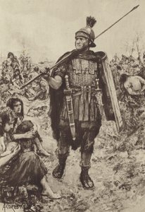 Un legionario custodiando cautivos en el campo de after Amedee Forestier
