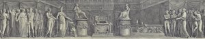 Francia invita a Napoleón a sentarse en el trono imperial de after Andrea Appiani the Elder