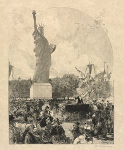 Liberty Enlightening the World, ofrecida a la ciudad de París por los estadounidenses de after Auguste Louis Lepère