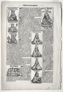 Página genealógica; publicada en la Crónica de Núremberg por Hartmann Schedel de after Augustin Pajou