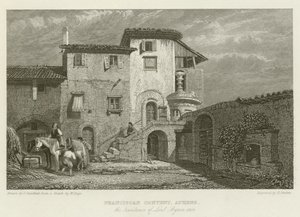 Convento Franciscano, Atenas, la residencia de Lord Byron, 1811 de after C. Stanfield