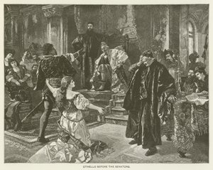 Otelo ante los senadores de after Carl Ludwig Friedrich Becker