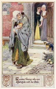 Gammer Gurney que estaba insatisfecha con su Dote de after Charles Edmund Brock