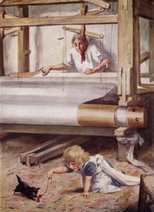 Silas Marner en su telar de after Charles Edmund Brock