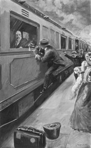 Ataque de Sipido al rey Eduardo en Bruselas, 4 de abril de 1900 de after Charles Mills Sheldon